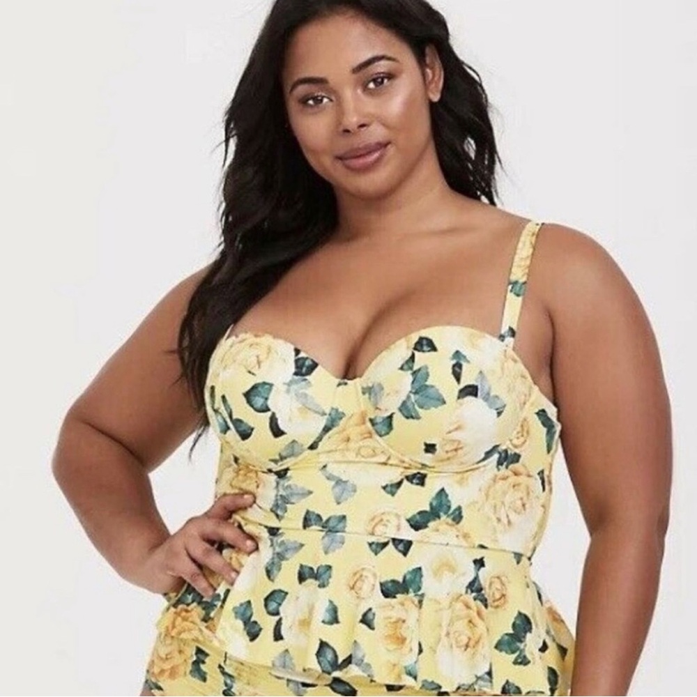 Torrid peplum swim tankini